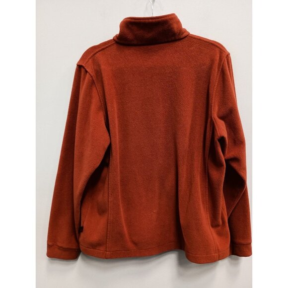 Woolrich Womens Fleece Jacket Size Large Orange Full Zip Casual Outdoor - Picture 6 of 7